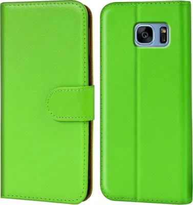 Produktbild von Conie Klapp Tasche für Samsung Galaxy S7 Edge Kartenfach Rundumschutz Hülle in Grün