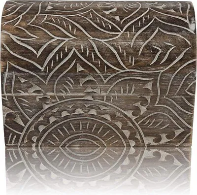 Productafbeelding van Famanu sieradendoos van hout - Handgemaakt opbergdoos - 23 x 15 cm