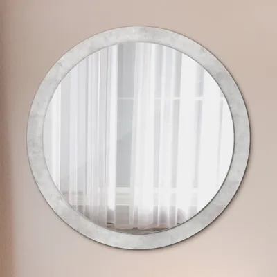 Produktbild von Spiegel - Mirror zum Wandspiegel Schlafzimmer – Schminkspiegel- Beton Textur- Ø100cm