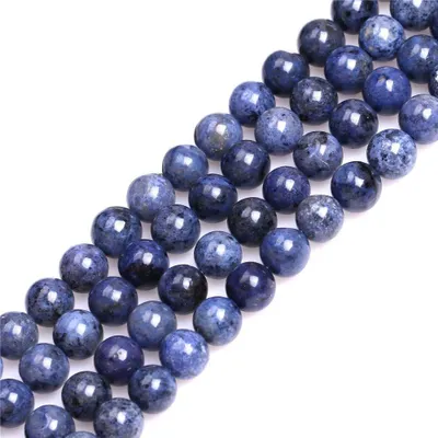 Zdjęcie produktu dla Niebieskie koraliki z dumortieritu, 8 mm, do tworzenia biżuterii