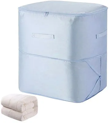 Produktbild von Ibenzoa® selbstkomprimierende Aufbewahrungstasche für Bettdecken & Kleidung – platzsparend ohne Vakuum, wasserfest, 2-lagig verstärkt, Doppelreißverschluss