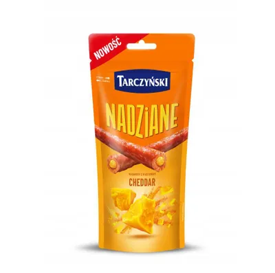 A product package for Tarczynski Kabanosy Gefüllt Cheddar.