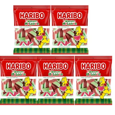 Produktbild von Wassermelonen-Gummibärchen 160 g – Haribo – 5er-Pack