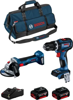 Produktbild von BOSCH Kit BK2017BAG (GSB 18V-90 C + GWS 18V-7 + 2 x 5,0 Ah + GAL18V-40 + HDBAG)
