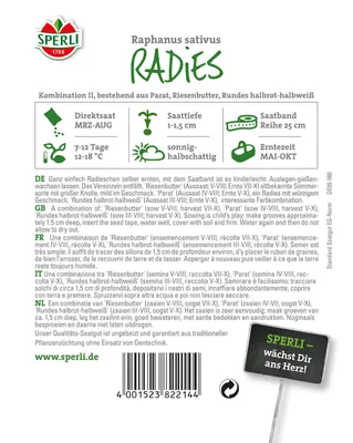 Produktbild von Radies Kombination II, 3 Sorten | Radieschensamen von Sperli