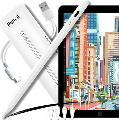 Image de RYSIK PENCIL PEN DO APPLE TABLETA iPAD AIR PRO MINI STYLUS 2 GEN 4 KOŃCÓWKI