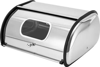 Produktbild von Brotkasten - Brotbox mit Rolldeckel - Edelstahl - 5 l Fassungsvermögen - Für Brot und Gebäck - Silber