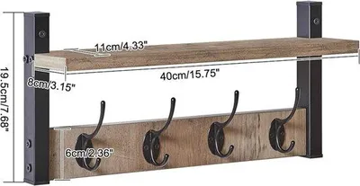 Productafbeelding van Famanu garderobe, 80 x 11 x 19,5 cm - hout
