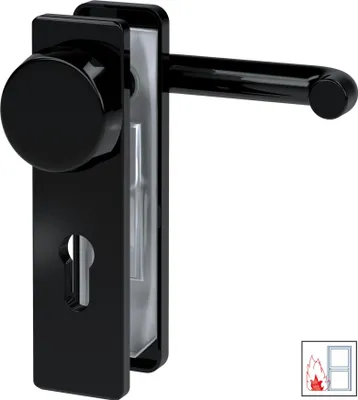 Produktbild von BASI - FS-Wechsel-Beschlag - ZT/FS 2150 - Kurzschild eckig - Kunststoff Schwarz - 7522-0100