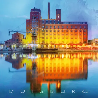 Produktbild von Glasbild Duisburg Innenhafen I GLA2974 20x20 cm