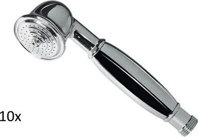 Produktbild von Posten 10x Retro Handbrause Tenrit NOSTALGIE Duschkopf im Landhaus-Stil silber
