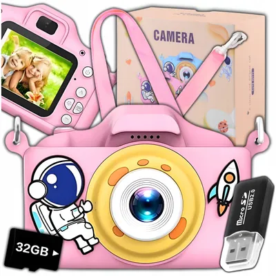 Obrázek produktu pro Digitální fotoaparát pro děti 40Mpx fotoaparát na hraní + 32 GB karta