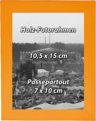 Image de Cadre photo en bois 13x18cm pack de 2 orange