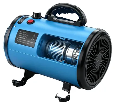 Immagine prodotto di Asciugacapelli per animali domestici, 2000W, funzionamento silenzioso, tubo da 1,5 metri, 4 ugelli intercambiabili, compatibile per cani e gatti