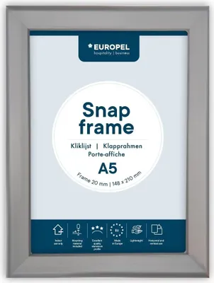 Produktbild von EUROPEL Plakatrahmen DIN A5 20 mm silber eloxiert