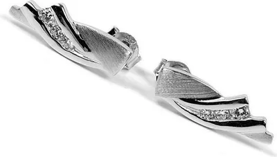 Produktbild von Minott Damen Ohrschmuck Ohrringe Ohrstecker mit Zirkonia Silber 3,6g