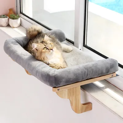 Productafbeelding van Zakkart kattenzitstang voor vensterbank, met nekrol, orthopedisch hangmandje