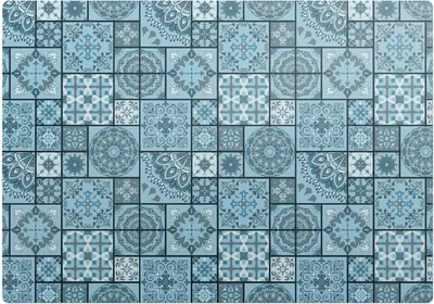 Obrázok produktu pre Geometrická Mozaika– Ochranná podložka na podlahu – Podložka pod stoličku – 100 × 70 cm – Protišmyková podložka na tvrdé podlahy