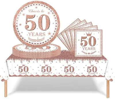 Produktbild von Dekorations-Set - 37 Stücke Rosa - Mit Papier-Platten und Servietten