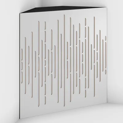 Productafbeelding van Set van 4 hoekbankkussens, Wave-F, fluweel, 50x50x10 cm, wit/wit