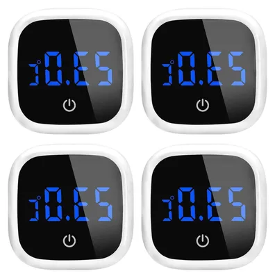 Productafbeelding van Aquariumthermometer Set - Digitale Mini-Thermometer - Aquarium Temperatuur Controleren - Nauwkeurige Koperen Sensor - 0-60 °C - Wit