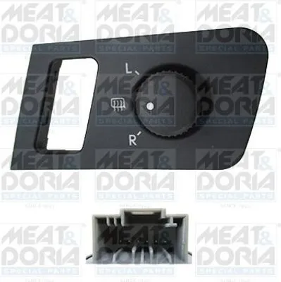 Produktbild von MEAT & DORIA Schalter Spiegelverstellung Spiegelschalter 1T1959552 für VW TOURAN (1T1, 1T2) Caddy III Kombi (2KB, 2KJ, 2CB, 2CJ) TOURAN (1T3)