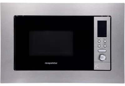 Zdjęcie produktu dla Kuchenka mikrofalowa 800 W wbudowany grill 1000 W stal nierdzewna 8 programów 20 L Respekta