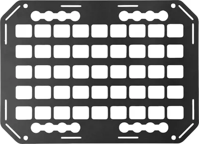 Produktbild von LKW-Ladeflächen-Molle-Panel-Rack, 27,9 x 39,9 x 0,3 cm, Aluminium, L-Schiene, Frachtaufbewahrungs-Organizer für Autos, SUVs, Pickups, Wohnmobile