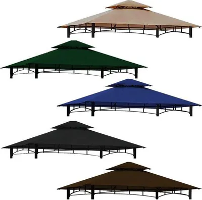 Produktbild von Famanu Ersatzdach für Grillpavillon - wasserdicht - Panama PVC Soft 370g/m² - antik Sand - 15 [m] x 15 [m] 11-Modell (Cappuccino)