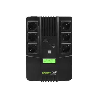 Produktbild von Green Cell AiO 800VA LCD - Line-Interaktiv - 800 VA - 480 W - 220 V - 240 V - 50/60 Hz