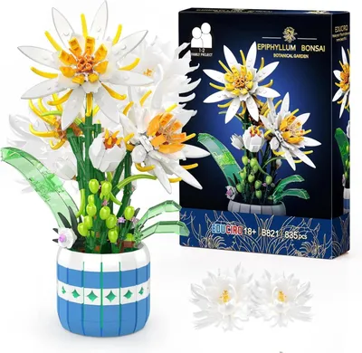 Image de Kits de construction « Fleurs », kit de construction « Bouquet d'Epiphyllum » (835 pièces), neuf