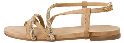 Produktbild von Tamaris Damen Sandale mit geflochtenen Riemchen und Lederdecksohle 1-28130-46, Größe:41 EU, Farbe:Beige