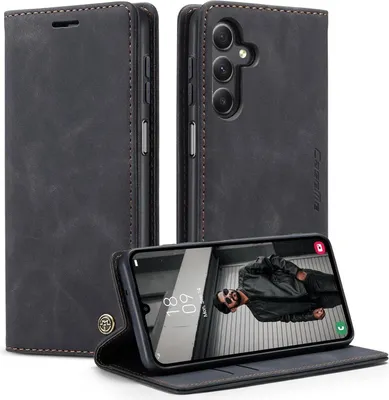 Produktbild von Samsung Galaxy A15 5G Hülle Kunstleder Klapphülle Schwarz