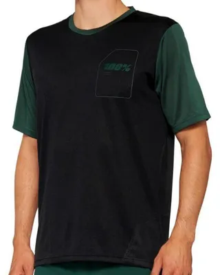Produktbild von 100% SPEEDLAB Kurzarm Fahrradtrikot - RIDECAMP - Schwarz/Grün XL