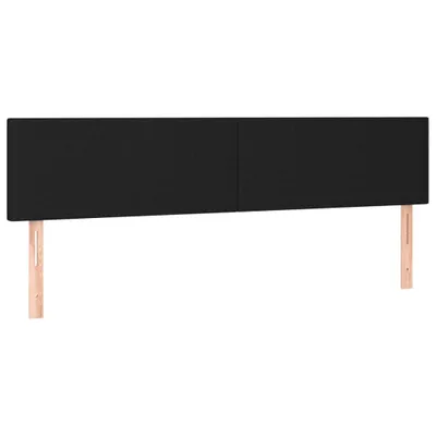 Image de vidaXL Têtes de lit 2 pièces noir 100x5x78/88 cm Tissu