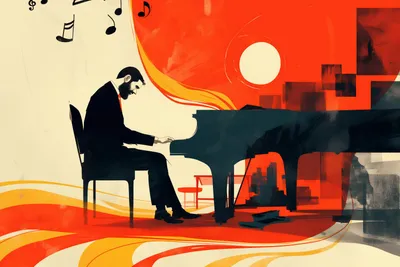 Obrázok produktu pre Plagát 30 x 20 cm Pianista