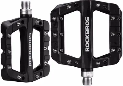 Produktbild von ROCKBROS Fahrradpedale, Composite Flatpedale, 9/16'', rutschfest, Schwarz