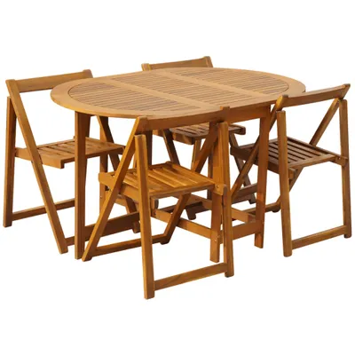 Produktbild von vidaXL 5-tlg. Garten-Essgruppe Klappbar Akazie Massivholz