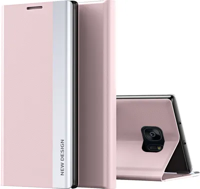 Immagine prodotto di Custodia Galaxy S7 Edge, Custodia magnetica in Finto cuoio con funzione stand per Samsung Galaxy S7 Edge rosa