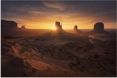 Produktbild von MuchoWow® Poster Sonnenuntergang am Grand Canyon 120x80 cm - Bilder