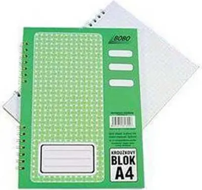 Obrázek produktu pro Blok s boční vazbou A4, čtvereček, 50 listů