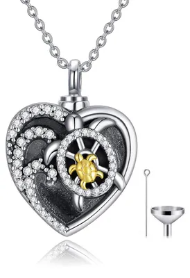 Productafbeelding van Zilveren urneketting met verschillende designs - herdenkingssieraden voor dames