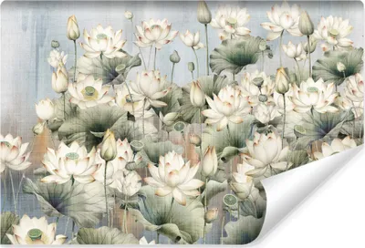 Produktbild von Muralo Selbstklebende Fototapete BLUMEN Blätter Pflanzen Natur Vintage Stil Br. 405cm x Hö. 270cm