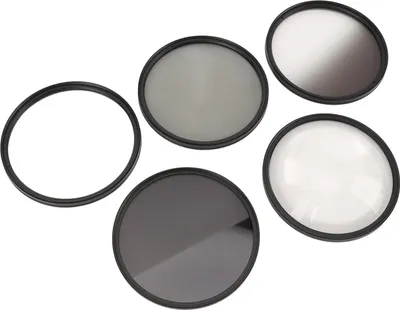 Produktbild von Kameraobjektiv-Filter-Set mit CPL ND8 6-Punkt-Stern-Makro, abgestuft, grau, staubdicht, kratzfest, Fingerabdruck, 49 mm