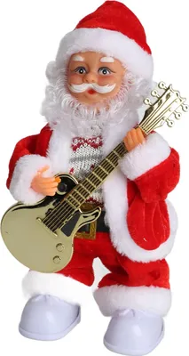 Zdjęcie produktu dla Grający na gitarze starzec - ozdoba świąteczna na baterie