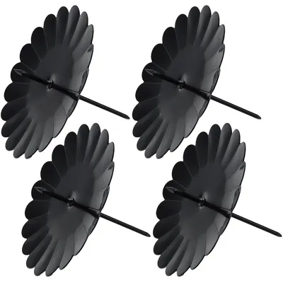Produktbild von 4 Stück Kerzenständer für Adventskranz, Schwarze Kerzenhalter für Stumpenkerzen, 7.5 cm, mit Dorn, Adventskranz Kerzenstecker für festliche Dekoration