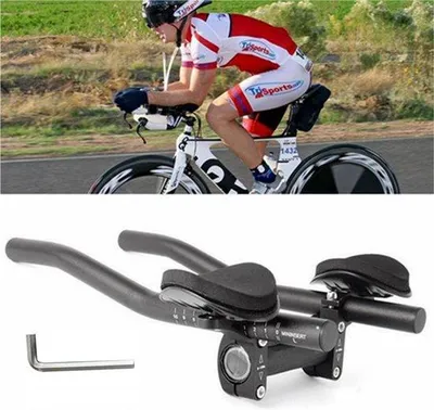 Produktbild von Triathlon Fahrrad-Aerobars - Rennrad-Sattel mit Aerobars für Rennrad