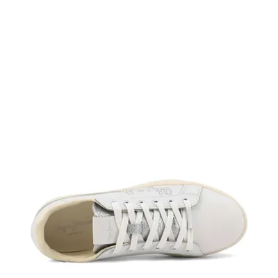 Image de Pepe Jeans Femme Baskets Chaussures de sport à lacets, Taille:EU 36, Couleur:Blanc-blanc,argenté