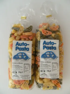 Produktbild von Streuteile Autos aus Nudelteig, 2X 250 g, Nudeln, Pasta, Dekoration, Delikatesse, Auto