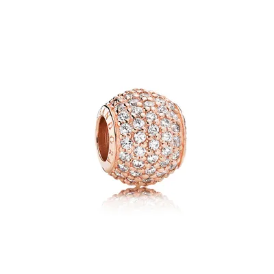 Immagine prodotto di Pandora Charm Donna, collezione Timeless, pavé trasparente, placcato in oro rosa, codice prodotto: 781051CZ